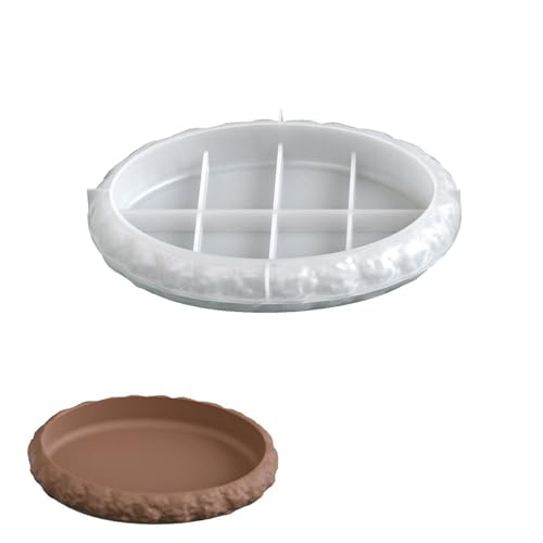 Stilvolle ovale Silikonform für handgefertigte Harz-Tabletts, Geschirr, dekorative Bastelprojekte, Schmuck-Organizer, Silikonform für Epoxidharz von Whltzf
