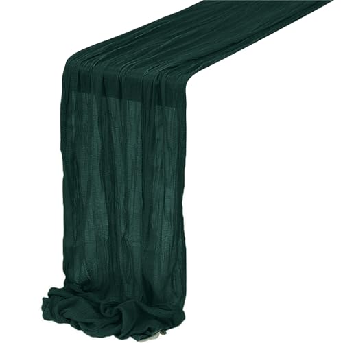 Tischläufer mit langem Gaze, halbtransparent, Tischdecke, Gaze, Tischdecke für Hochzeit, Party, Tischläufer aus Gaze, halbtransparent, Tischdecke aus Gaze, Tischdecke von Whltzf