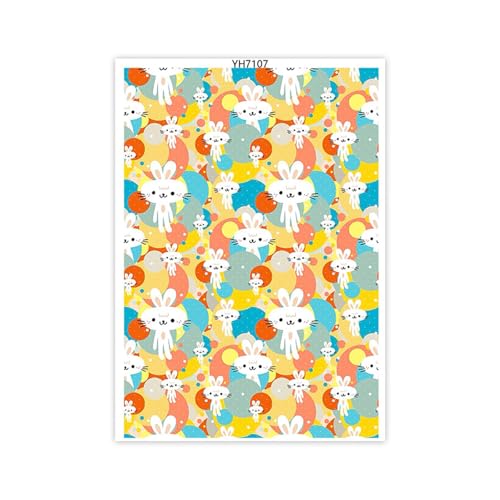 Ton-Transferpapier, Ostereier, farbige Eier, Transferpapier, wasserlösliche Ton-Transferblätter, einfach zu verwenden, für Ton-Ohrringe, Ostern, farbige Eier, Ton, Transferpapier für von Whltzf