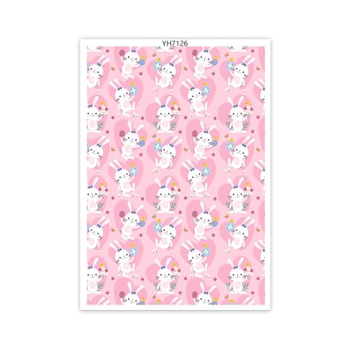 Ton-Transferpapier, Ostereier, farbige Eier, Transferpapier, wasserlösliche Ton-Transferblätter, einfach zu verwenden, für Ton-Ohrringe, Ostern, farbige Eier, Ton, Transferpapier für von Whltzf