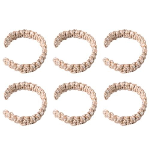 Vorhangschnallen, geflochtene Vorhangschnallen, Raffhalter, Raffhalter, Clips für Heimdekoration, 6-teiliges Set, natürliche Baumwolle, Vorhangzubehör Vorhangschnallen, geflochtene Vorhangschnallen, Raffhalter, Raffhalter, Clips für Heimdekoration, 6-teiliges Set, natürliche Baumwolle, Vorhangzubehör von Whltzf