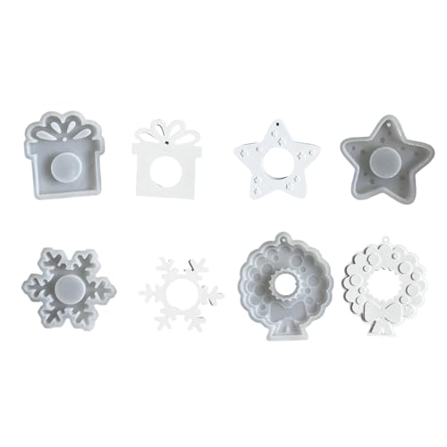 Weihnachtsanhänger Schimmel Silicon Geschenk Schneeflockensternkranzhänge Formen Für Bastelbegeisterte Schmuck Werkzeug Weihnachtsmotivanhänger Anhänger Schimmel von Whltzf