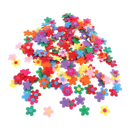 Whltzf 100 Stück bunte Stoffblumen-Vlies-Blumen-Aufkleber für Kunst, Handwerk, Nähen, Dekoration, 28 mm, verschiedene Farben, Filz, Blumennähte, Filzverzierungen Whltzf 100 Stück bunte Stoffblumen-Vlies-Blumen-Aufkleber für Kunst, Handwerk, Nähen, Dekoration, 28 mm, verschiedene Farben, Filz, Blumennähte, Filzverzierungen von Whltzf