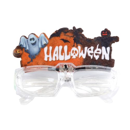 Whltzf Coole LED-beleuchtete Brille, Ornament, einzigartige funkelnde Brille für Partygänger, Bühnenauftritte, Brillenschmuck, LED-Partybrille von Whltzf
