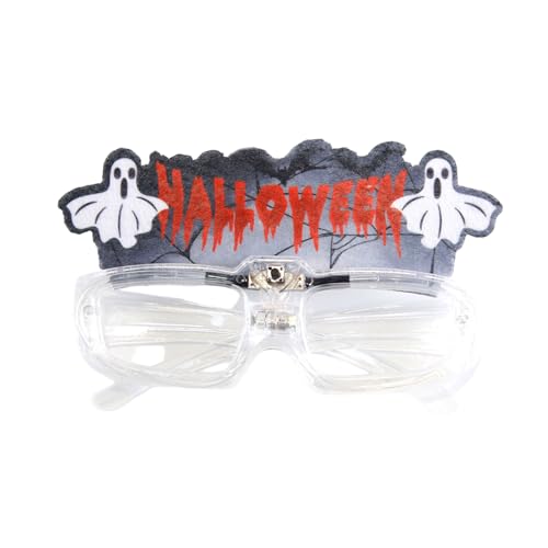 Whltzf Coole LED-beleuchtete Brille, Ornament, einzigartige funkelnde Brille für Partygänger, Bühnenauftritte, Brillenschmuck, LED-Partybrille von Whltzf