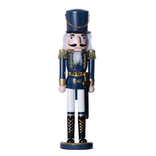 Whltzf Festival Nussknacker, Soldat, Tischdekoration, 38 cm hoch, Weihnachts-Holzfigur, saisonale Heimdekoration, Weihnachts-Nussknacker von Whltzf