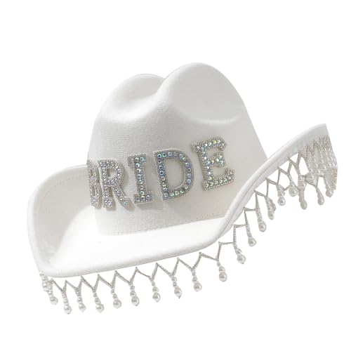 Whltzf Funkelnder Rodeos-Hut, schwere Perlen, Quasten für Junggesellinnenabschied, Rodeos, Braut, Schauspielerin, Partyhüte für Erwachsene, Großpackung Whltzf Funkelnder Rodeos-Hut, schwere Perlen, Quasten für Junggesellinnenabschied, Rodeos, Braut, Schauspielerin, Partyhüte für Erwachsene, Großpackung von Whltzf