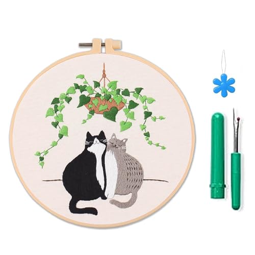 Whltzf Genießen Sie das Basteln mit Sticksets, Anfänger-Set mit farbigen Stofffäden, Kunsthandwerk, handliches Nähen, einfach zu verwenden Whltzf Genießen Sie das Basteln mit Sticksets, Anfänger-Set mit farbigen Stofffäden, Kunsthandwerk, handliches Nähen, einfach zu verwenden von Whltzf