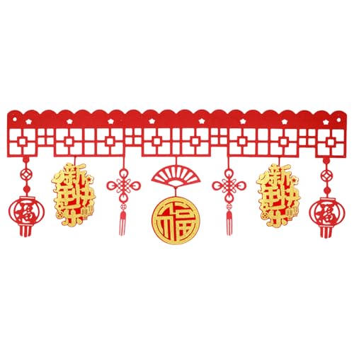 Whltzf Girlanden-Dekoration für Neujahrs- und Frühlingsfest-Feier, hängende Anhänger, horizontal, farbiger Türvorhang, chinesisches Neujahr Whltzf Girlanden-Dekoration für Neujahrs- und Frühlingsfest-Feier, hängende Anhänger, horizontal, farbiger Türvorhang, chinesisches Neujahr von Whltzf