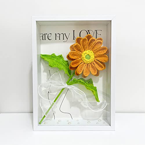 Whltzf Häkelblume handgestrickte handgewebte Blume mit Fotorahmen, Kunsthandwerk, Muttertag, Hochzeit, Dekoration, Häkelblume Whltzf Häkelblume handgestrickte handgewebte Blume mit Fotorahmen, Kunsthandwerk, Muttertag, Hochzeit, Dekoration, Häkelblume von Whltzf