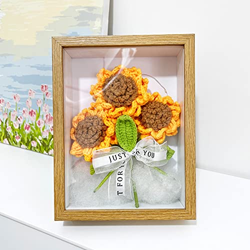 Whltzf Holz-Bilderrahmen, gehäkelt, gestrickt, Blumenornament, Zubehör für Hochzeit, Geburtstag, Dekoration, gestrickter Blumenstrauß Whltzf Holz-Bilderrahmen, gehäkelt, gestrickt, Blumenornament, Zubehör für Hochzeit, Geburtstag, Dekoration, gestrickter Blumenstrauß von Whltzf