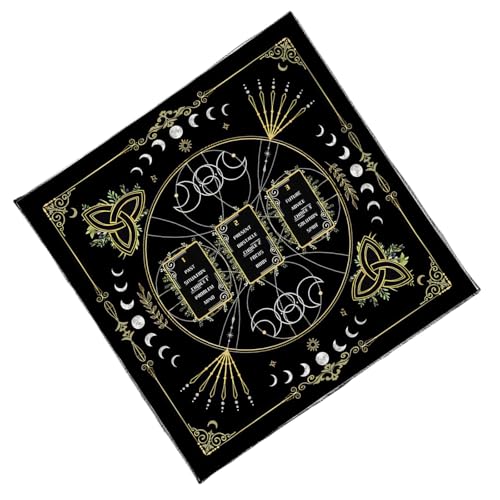 Whltzf Künstlerische Tischsets mit okkultem Thema, langlebig, elegantes Muster, Tischdecke, Tarots, Wahrsager-Zubehör, mystische Meditationen, Tarot-Tuch Whltzf Künstlerische Tischsets mit okkultem Thema, langlebig, elegantes Muster, Tischdecke, Tarots, Wahrsager-Zubehör, mystische Meditationen, Tarot-Tuch von Whltzf