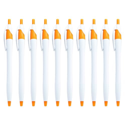 Whltzf Kugelschreiber, Bürosignierstift, einziehbarer Kugelschreiber, nachfüllbar, reibungsloses Schreiben, Business-Stift, feine Spitze, 10 Stück Whltzf Kugelschreiber, Bürosignierstift, einziehbarer Kugelschreiber, nachfüllbar, reibungsloses Schreiben, Business-Stift, feine Spitze, 10 Stück von Whltzf