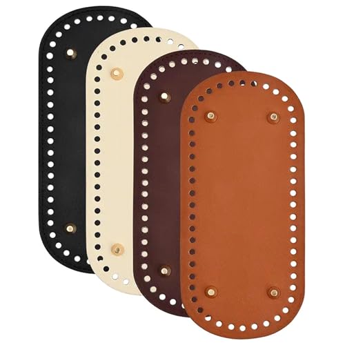 Whltzf Lederunterteil, gehäkelt, mit Löchern, 22 x 10 cm, 8 x 18 cm, Taschenboden zum Stricken, für Taschen, Schultertaschen, Ledertaschen von Whltzf