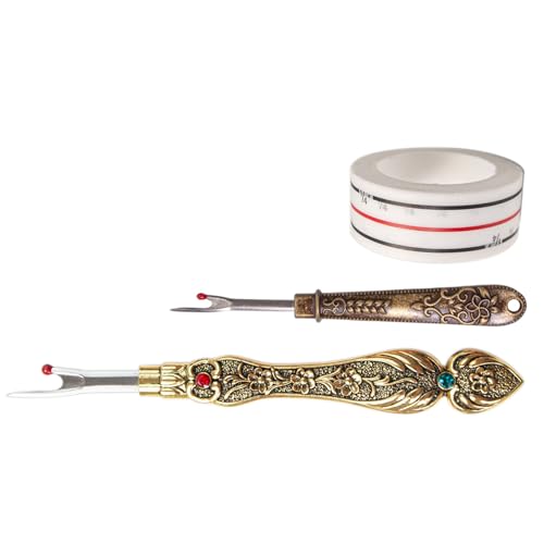 Whltzf Metall-Nahttrenner mit Nähband, Nähnaht-Fadenentferner, Werkzeug für Nadelarbeiten, Muster, Nähen, Kleidung, Handarbeiten, Zubehör, 2 Stück Whltzf Metall-Nahttrenner mit Nähband, Nähnaht-Fadenentferner, Werkzeug für Nadelarbeiten, Muster, Nähen, Kleidung, Handarbeiten, Zubehör, 2 Stück von Whltzf