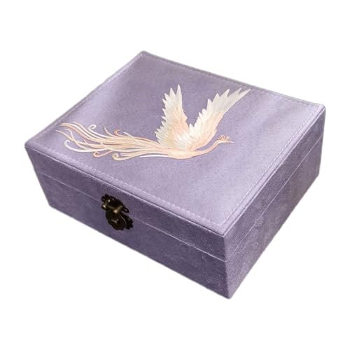 Whltzf Praktische Schmuck-Aufbewahrungsbox, stabil gefüttert, Behälter für Ringe, Halsketten und Ohrringe, Organisation, Wohnaccessoire, elegante Schmuckschatulle Whltzf Praktische Schmuck-Aufbewahrungsbox, stabil gefüttert, Behälter für Ringe, Halsketten und Ohrringe, Organisation, Wohnaccessoire, elegante Schmuckschatulle von Whltzf