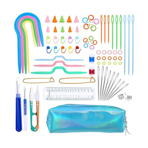 Whltzf Professionelles Häkelnadel-Set, Stricken, ergonomische Nadelwebart, Garn-Clip, Marker, Weben, Nähwerkzeug für Anfänger, Häkelnadel Whltzf Professionelles Häkelnadel-Set, Stricken, ergonomische Nadelwebart, Garn-Clip, Marker, Weben, Nähwerkzeug für Anfänger, Häkelnadel von Whltzf