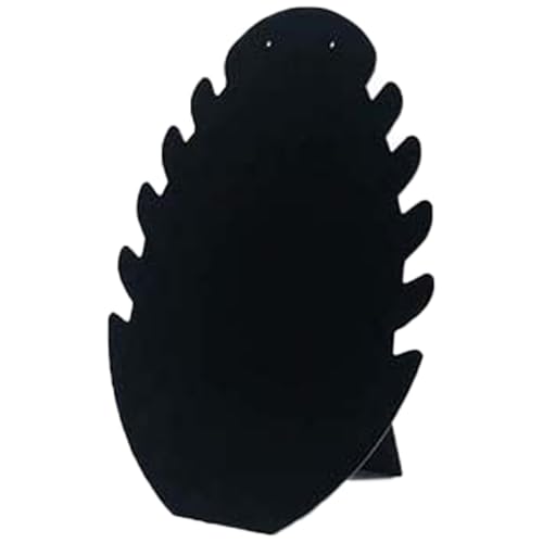 Whltzf Samt-Halsketten-Staffelei, faltbarer Schmuckständer, elegantes schwarzes Schmuckregal für Messen und Sammler, tragbarer Schmuckständer Whltzf Samt-Halsketten-Staffelei, faltbarer Schmuckständer, elegantes schwarzes Schmuckregal für Messen und Sammler, tragbarer Schmuckständer von Whltzf
