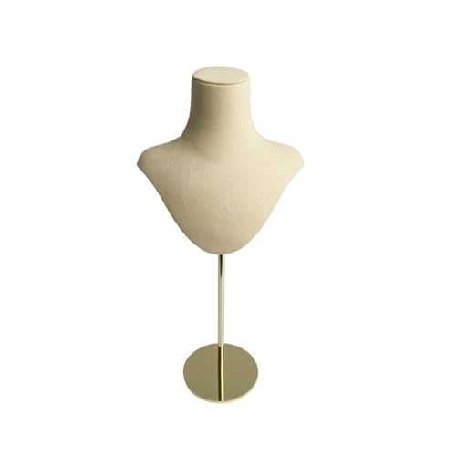 Whltzf Schaufensterpuppenförmiger Halskettenständer, stilvolles Porträtmodell, Schmuckhalter, Tisch-Halskette, Anhänger, Ausstellungsregal, Halsketten-Display Whltzf Schaufensterpuppenförmiger Halskettenständer, stilvolles Porträtmodell, Schmuckhalter, Tisch-Halskette, Anhänger, Ausstellungsregal, Halsketten-Display von Whltzf