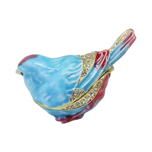 Whltzf Schmuckschatulle in Spatzenform, handgefertigt, aufklappbarer Ringhalter, stilvolle Vitrine für kleine Accessoires, Schmuckschatulle Whltzf Schmuckschatulle in Spatzenform, handgefertigt, aufklappbarer Ringhalter, stilvolle Vitrine für kleine Accessoires, Schmuckschatulle von Whltzf