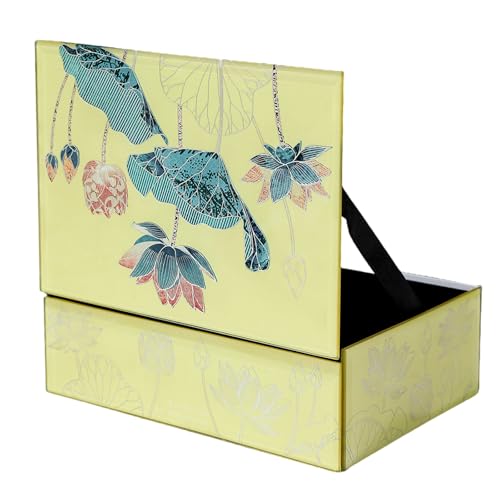 Whltzf Tragbare Schmuckschatulle für den Heimgebrauch, elegantes Glas-Schmuckkästchen, feuchtigkeitsbeständig, für Ringe, Halsketten, Ohrringe, Organizer, kunstvolle Perlenstickerei Whltzf Tragbare Schmuckschatulle für den Heimgebrauch, elegantes Glas-Schmuckkästchen, feuchtigkeitsbeständig, für Ringe, Halsketten, Ohrringe, Organizer, kunstvolle Perlenstickerei von Whltzf