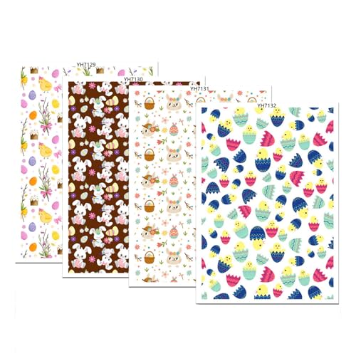 Whltzf Wasserlösliche Transferblätter für Ton, Ohrringe, Schmuckherstellung, Ton, Blumen, Transferpapier, Ton, Keramik, Ohrringe, Aufkleber, 4 Bögen von Whltzf