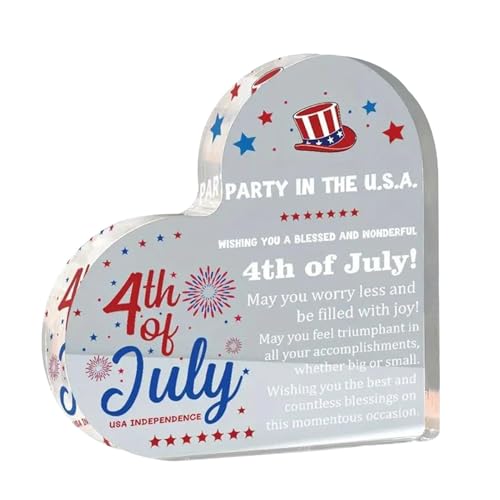 4. Juli Herz aus Acryl – 3D-Lettrisches Herzdekor | Herzzentren klare Acryl-Ornamente für festliche Tischeinstellungen, patriotische Verschönerungen 4. Juli Herz aus Acryl – 3D-Lettrisches Herzdekor | Herzzentren klare Acryl-Ornamente für festliche Tischeinstellungen, patriotische Verschönerungen von Whnbuij