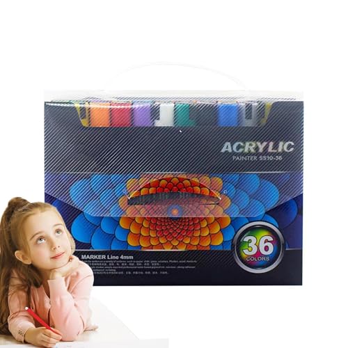 Acryl Bastelstifte - Filzstifte für Stoff, Felsmalerei-Set für Kinder | DIY-Stifte, ungiftige Acrylmarker, vielseitige Kunstbedarf für Kleidung imper von Whnbuij