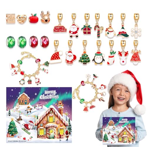 Adventsbox für Schmuck - Adventsset für Bettelarmbänder 22-teilig - Set zur Schmuckherstellung | Stilvolles Armband zum Countdown Kalender von Na Adventsbox für Schmuck - Adventsset für Bettelarmbänder 22-teilig - Set zur Schmuckherstellung | Stilvolles Armband zum Countdown Kalender von Na von Whnbuij
