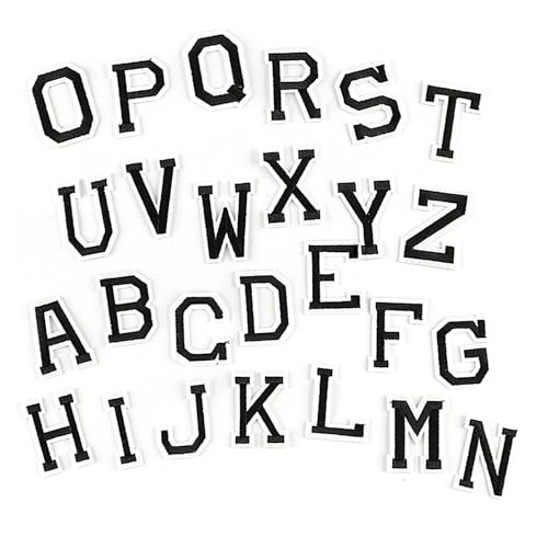 Alphabet-Patches, Alphabet-Patches zum Aufbügeln | 26 Stück Alphabet-Buchstaben, gestickte Buchstaben, kreatives Eisen auf Buchstaben, Alphabet-Aufnäher für Jeans, Schuhe, Alphabet-Patches, Alphabet-Patches zum Aufbügeln | 26 Stück Alphabet-Buchstaben, gestickte Buchstaben, kreatives Eisen auf Buchstaben, Alphabet-Aufnäher für Jeans, Schuhe, von Whnbuij