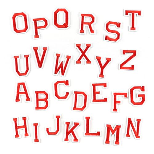 Alphabet-Patches zum Aufbügeln, Buchstaben-Patches zum Aufbügeln | 26 Stück bestickte Patches, Buchstaben-Aufkleber, elegante Alphabet-Aufkleber für Vene Alphabet-Patches zum Aufbügeln, Buchstaben-Patches zum Aufbügeln | 26 Stück bestickte Patches, Buchstaben-Aufkleber, elegante Alphabet-Aufkleber für Vene von Whnbuij