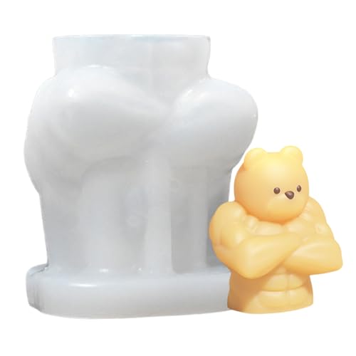 Bär Harz Gießform Bär Kerzenform | 3D Cartoon Muskel Bär Formen | Kunsthandwerkswerkzeuge, Desktop-Ornamente für die Dekoration Bär Harz Gießform Bär Kerzenform | 3D Cartoon Muskel Bär Formen | Kunsthandwerkswerkzeuge, Desktop-Ornamente für die Dekoration von Whnbuij