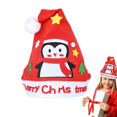 Bastelset für Weihnachtsmützen - Kreatives DIY-Set für Weihnachtsmannmützen, Weihnachtshutzubehör | Handgemachte festliche Hüte Herstellungsset | Hut Kit na von Whnbuij