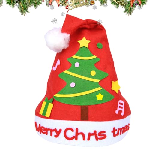 Bastelset für Weihnachtsmützen - Kreatives DIY-Set für Weihnachtsmannmützen, Weihnachtshutzubehör | Handgemachte festliche Hüte Herstellungsset | Hut Kit na von Whnbuij