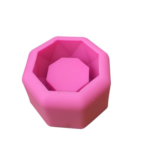 Beton-Blumentopfformen - 3D-Achteck-Topfform, Silikonform im Blumentopf | Innen-Pflanzgefäß Silikonform, Zementtopf Silikonform für Dekorationen von Whnbuij