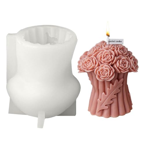 Blumenstrauß-Kerzenform, Blumenstrauß-Kerzenform - 3D-Silikonform für Blumensträuße für Kunsthandwerk aus Harz - Urlaub Epoxidharz Gießformen Blumenstrauß-Kerzenform, Blumenstrauß-Kerzenform - 3D-Silikonform für Blumensträuße für Kunsthandwerk aus Harz - Urlaub Epoxidharz Gießformen von Whnbuij