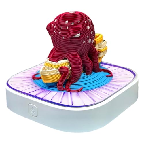 Briefpapierkalender, Kreativkalender Octopus Memopad, 3D Kunstkalender 2025 | Künstlerischer Notizblock aus 3D-Papier zum Abreißen, lustiger Notizblock mit Oktopusstatue, Kalender Briefpapierkalender, Kreativkalender Octopus Memopad, 3D Kunstkalender 2025 | Künstlerischer Notizblock aus 3D-Papier zum Abreißen, lustiger Notizblock mit Oktopusstatue, Kalender von Whnbuij