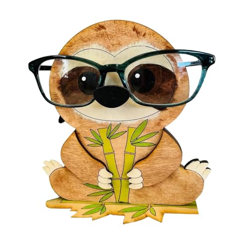 Brillenhalter für Tiere - Einzigartiger Brillenhalter, Sonnenbrillenhalter | handgeschnitzter Brillenhalter aus Holz, 10 x 12 x 15 cm, Retro-Sonnenbrillenhalter C von Whnbuij