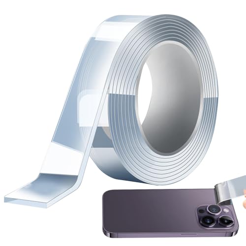 DOPPELSEITIGES KLEBEBAND - Starkes Klebeband, waschbares Klebeband | Transparentes Nanotechnologie-Klebeband, Nano-Gel-Klebeband für Wand, Tapi-Klebeband DOPPELSEITIGES KLEBEBAND - Starkes Klebeband, waschbares Klebeband | Transparentes Nanotechnologie-Klebeband, Nano-Gel-Klebeband für Wand, Tapi-Klebeband von Whnbuij