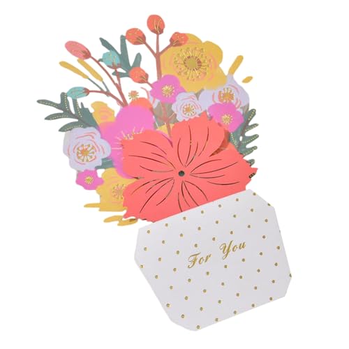 Florale Pop-up-Nachrichtenkarte – schöne Dankeschön-Note | Dekoratives Geschenkpapier, inspiriert vom Blumenstrauß, kreative Artikel, elegante Schreibwaren für Mama, Mentor, Ehepartner, Freund, Ihre von Whnbuij