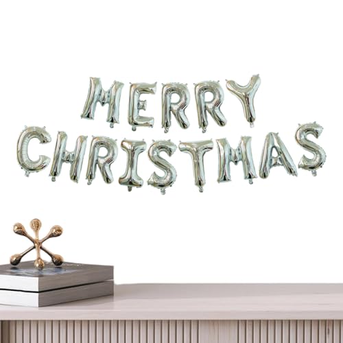 Frohe Weihnachten Ballon-Set, Frohe Weihnachten Folienballons, aufblasbares Banner Set mit Frohe Weihnachten Buchstaben, Dekoration Thema Winterfest Neujahrsbanner für das Zimmer Frohe Weihnachten Ballon-Set, Frohe Weihnachten Folienballons, aufblasbares Banner Set mit Frohe Weihnachten Buchstaben, Dekoration Thema Winterfest Neujahrsbanner für das Zimmer von Whnbuij