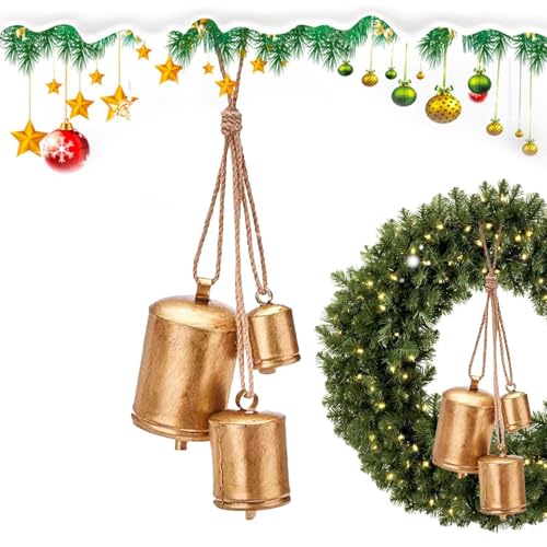Glocken Weihnachtsdekoration, dekorative Glocken | Weihnachtsdeko antike Glocken mit Juteseil | rustikale Kuhglocken Weihnachten Glücksbringer Weihnachtsdeko Hängeornamente Vintage auf Ju Seil Glocken Weihnachtsdekoration, dekorative Glocken | Weihnachtsdeko antike Glocken mit Juteseil | rustikale Kuhglocken Weihnachten Glücksbringer Weihnachtsdeko Hängeornamente Vintage auf Ju Seil von Whnbuij