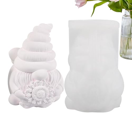 Gnom Silikonformen, Silikon-Gnomform, Kerzenform aus Silikon, 3D-Zwergseifenform | Harz Kunst Antihaft-Kuchendekoration mit Schnellverschluss für Aromatherapie und Gips von Whnbuij