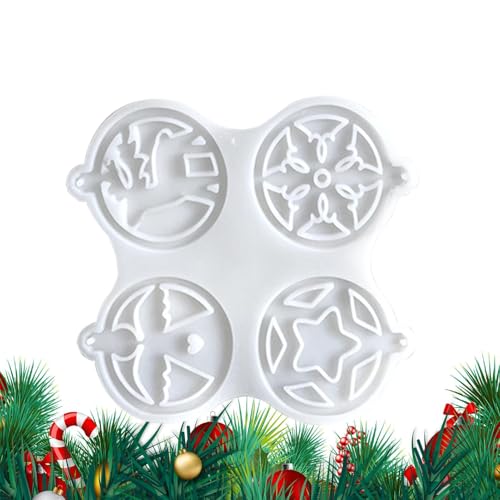 Kerzenform mit Weihnachtsornament, Weihnachts-Silikonformen | Gießform für handgemachte Engelsornamente | Silikonformen für Weihnachtsschmuck | Silikonformen für Weihnachtsschmuck für von Whnbuij