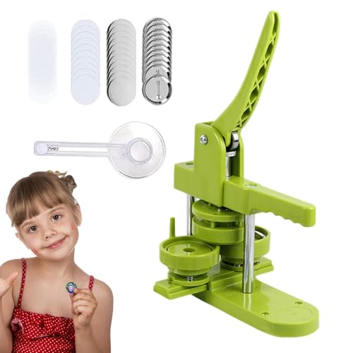 Knopfpresse - Stoffknopfpresse, manueller abnehmbarer Nadelhersteller mit Kreisschneider | DIY Druckmaschine ohne Installation mit 100 Stück Knopfteilen Knopfpresse - Stoffknopfpresse, manueller abnehmbarer Nadelhersteller mit Kreisschneider | DIY Druckmaschine ohne Installation mit 100 Stück Knopfteilen von Whnbuij