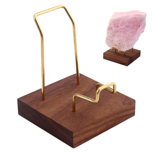 Kristall-Displayständer – kleine Staffelei aus Messing mit Holzsockel | Mineral und Fossil Halter, Organizer für Zusammenarbeit in der Geologie zum Sammeln für Proben Kristall-Displayständer – kleine Staffelei aus Messing mit Holzsockel | Mineral und Fossil Halter, Organizer für Zusammenarbeit in der Geologie zum Sammeln für Proben von Whnbuij
