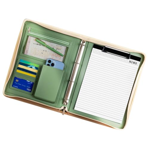 Leder-Padfolio für Herren, Reprence Business Padfolio, Legal Padfolio, Schreibblock, Leder-Padfolio mit A4-Notizblock und Ordner Padfolio für Männer und Frauen Leder-Padfolio für Herren, Reprence Business Padfolio, Legal Padfolio, Schreibblock, Leder-Padfolio mit A4-Notizblock und Ordner Padfolio für Männer und Frauen von Whnbuij