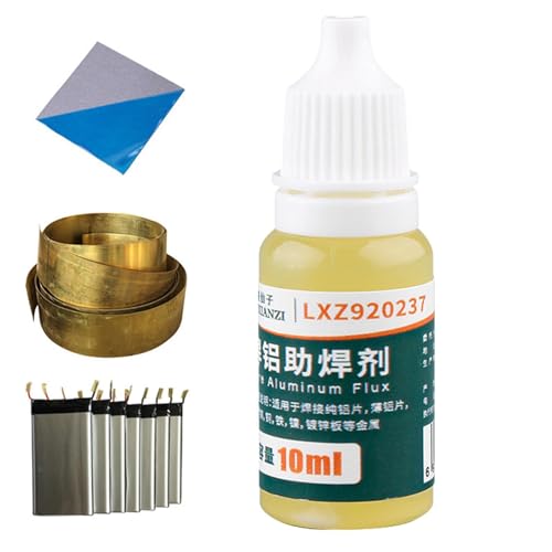 Luminum Folienstrom - 10 ml No Clean Flüssiglötmittel für Aluminium, Schweißfluss - 2,1 x 6 cm Schweißzubehör für Aluminium, Kupfer, Batterie, Zinn, Eisen, verzinkte Bleche, Lacke Luminum Folienstrom - 10 ml No Clean Flüssiglötmittel für Aluminium, Schweißfluss - 2,1 x 6 cm Schweißzubehör für Aluminium, Kupfer, Batterie, Zinn, Eisen, verzinkte Bleche, Lacke von Whnbuij