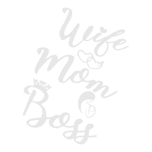 MOGLIE MOM BOSS AVIDERS - Auto-Vinyl-Sticker, Buchstaben Stoßstangen-Aufkleber | Empowering Mom Life Car Decal Pack, Elegante Mom Boss Lettering für LKW und Strapazierfähige Autos c von Whnbuij