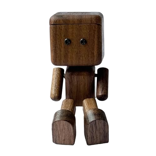 Männliche Holzfigur Swing - Rustikale Figur 6 x 3,7 cm, Balance-Spielzeug | Bewegliche Kunstskulptur, innovatives Kunsthandwerk aus Holz, entspannendes Desktop-Zubehör perfekt zum Lindern von Whnbuij